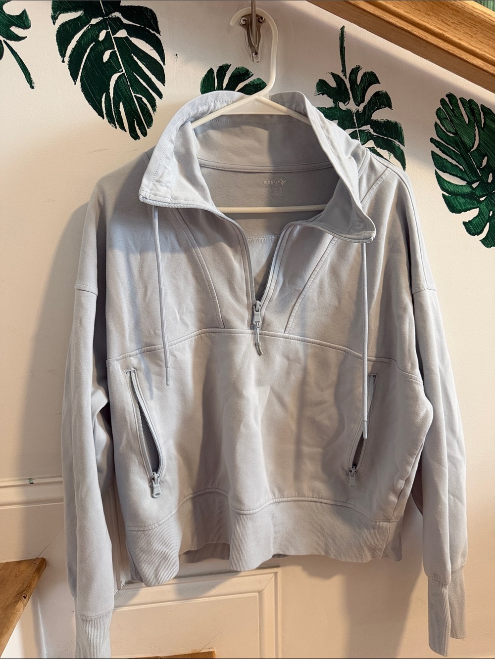 Old Navy Light blue Quarter-Zip Pullover Hoodie